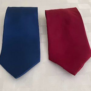 set of 2 Pierre Cardin pure silk men's neck ties